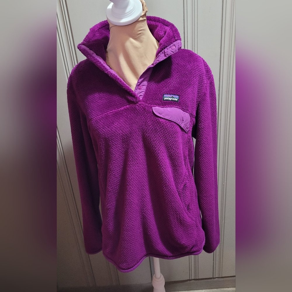 Patagonia Re-Tool Snap-T Purple Fleece Pullover Size Medium